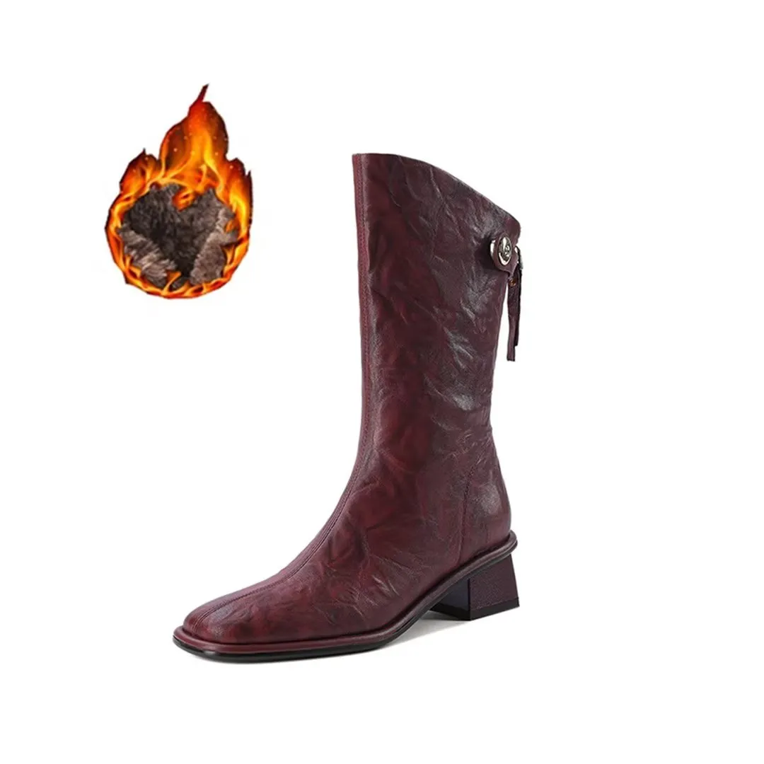 CrocMajestic Zippered Sheepskin Boots
