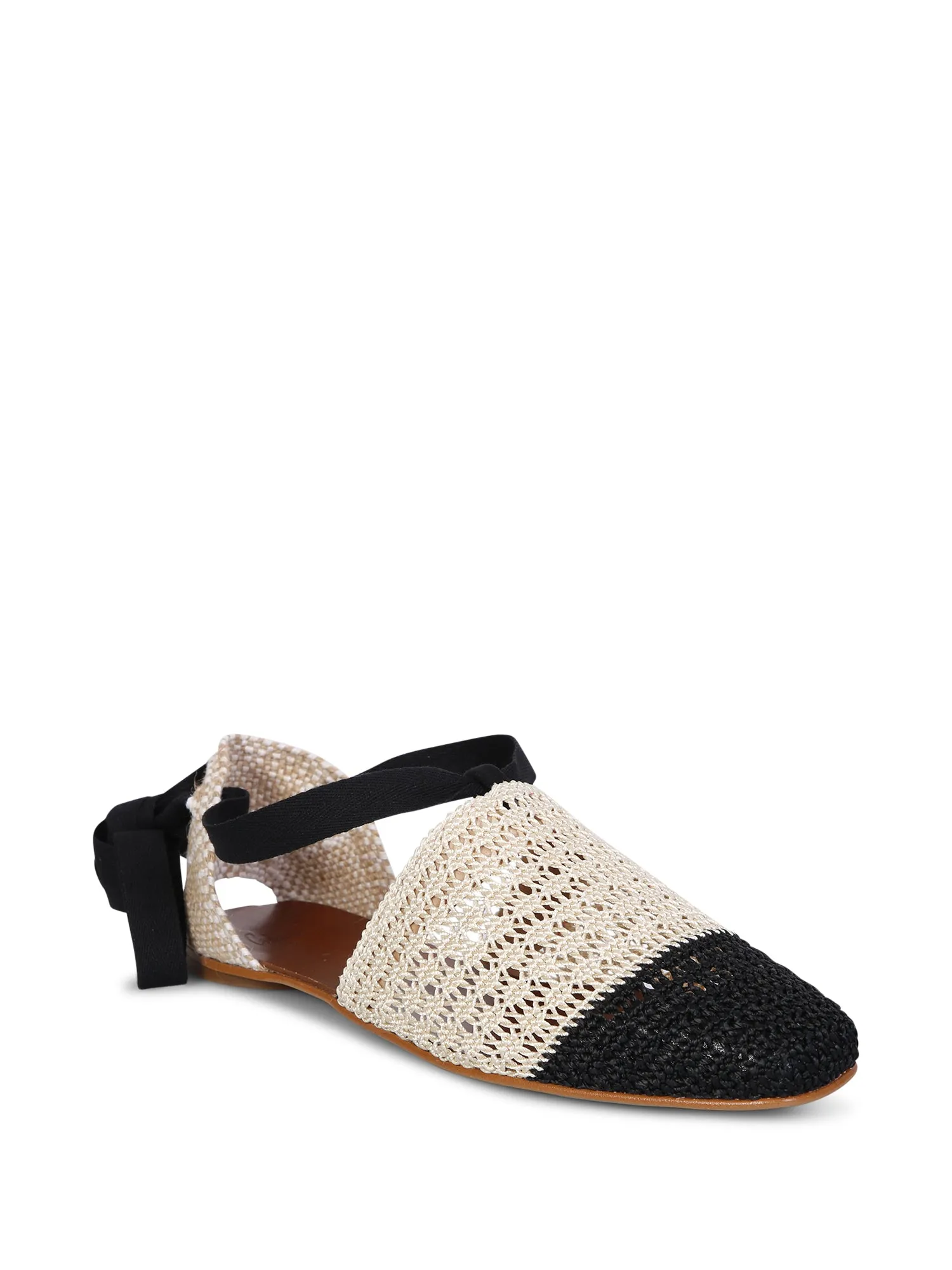 Gretel ivory/black espadrilles