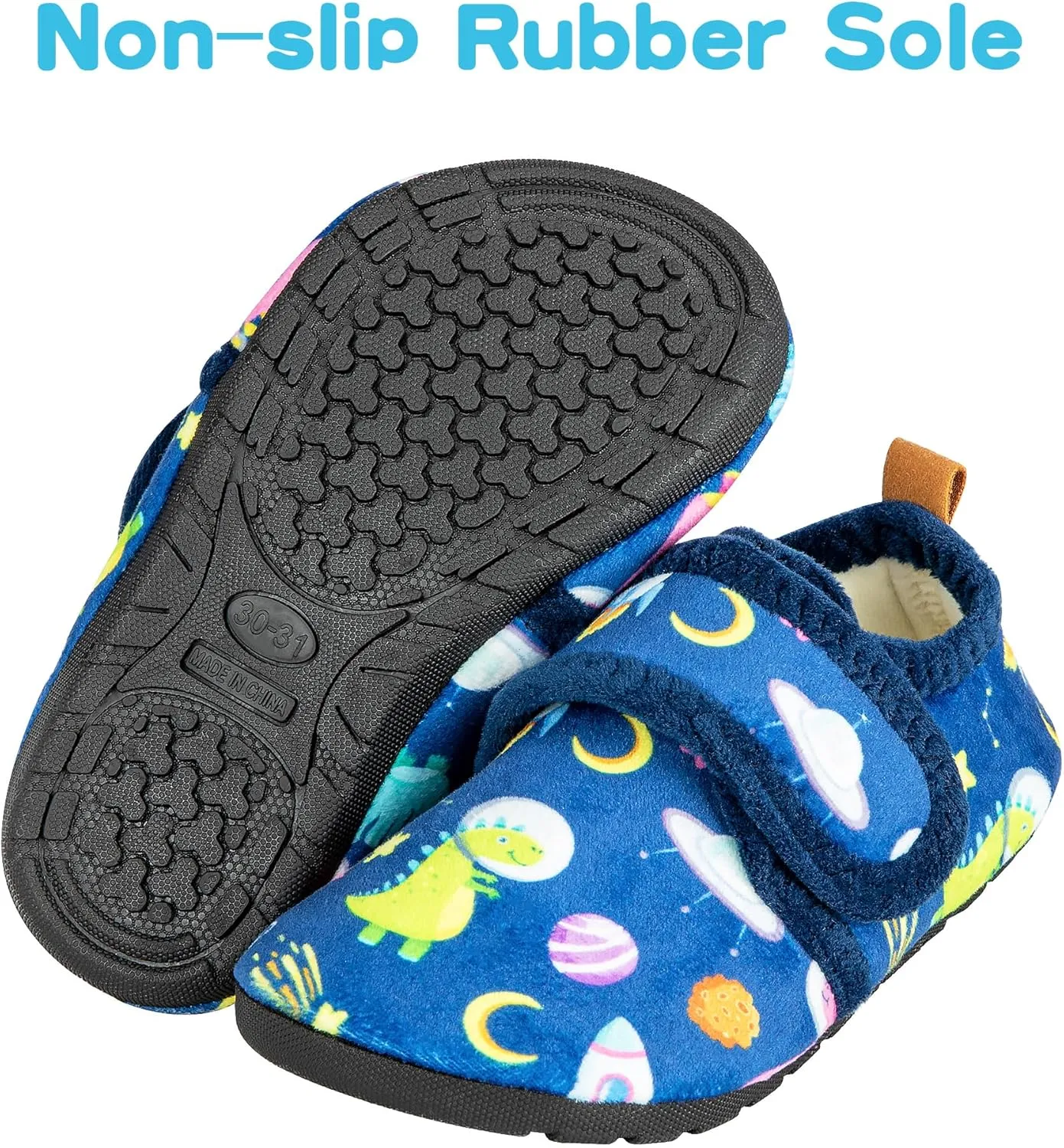 Kids House Slippers Toddler Home Shoes Cozy Lightweight Non-Slip Slippers Socks for Infant Little Boys Girls