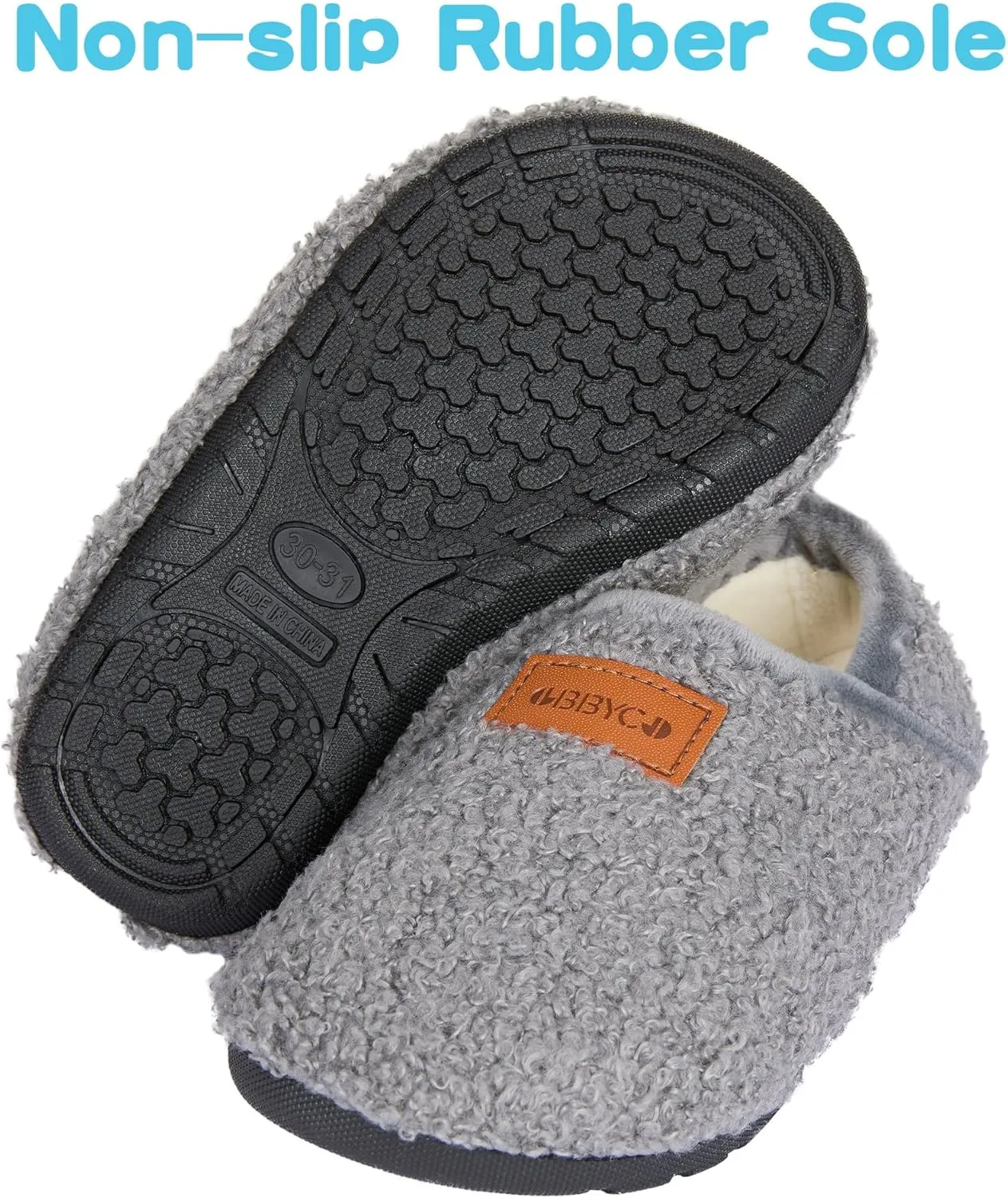 Kids House Slippers Toddler Home Shoes Cozy Lightweight Non-Slip Slippers Socks for Infant Little Boys Girls