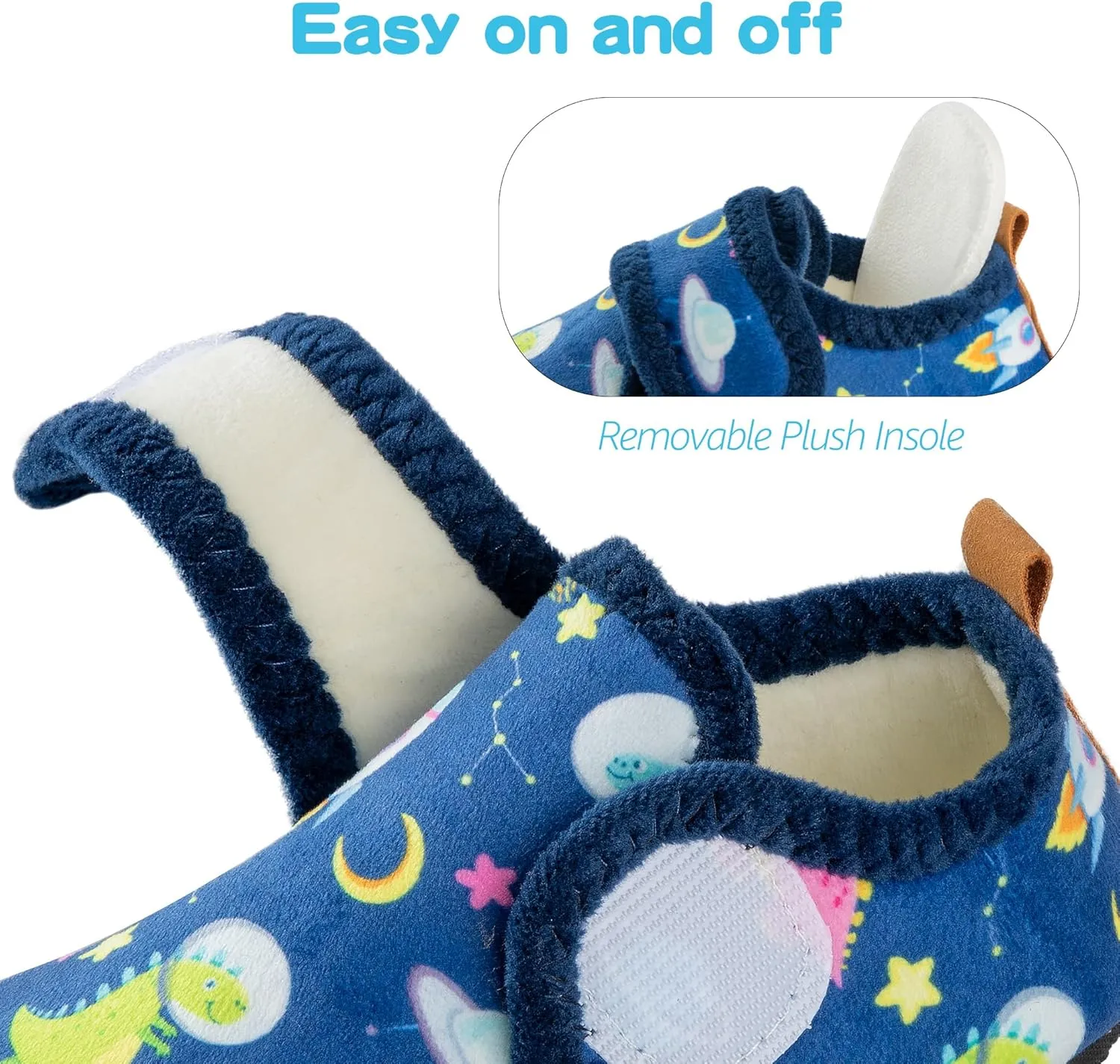Kids House Slippers Toddler Home Shoes Cozy Lightweight Non-Slip Slippers Socks for Infant Little Boys Girls