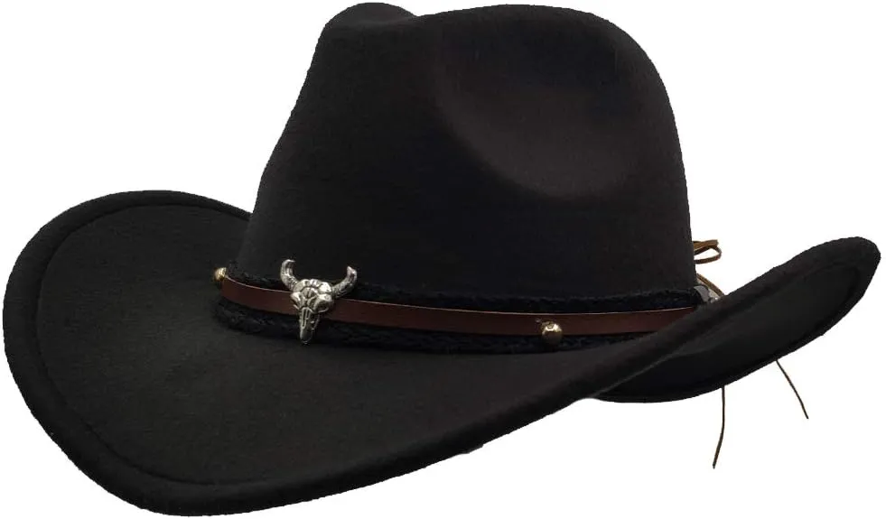 Men & Women's Fur Felt Cowboy Hat Wide Brim Western Outback