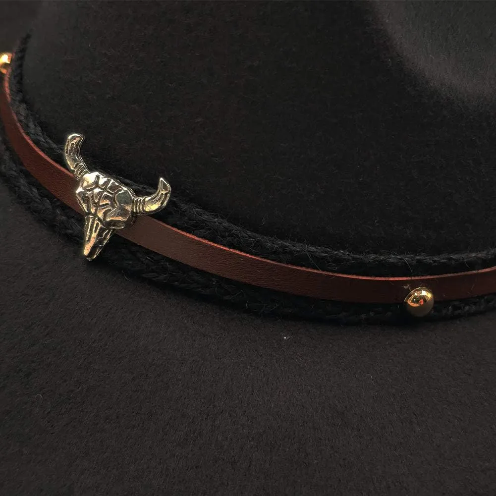 Men & Women's Fur Felt Cowboy Hat Wide Brim Western Outback