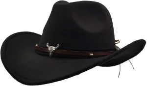 Men & Women's Fur Felt Cowboy Hat Wide Brim Western Outback