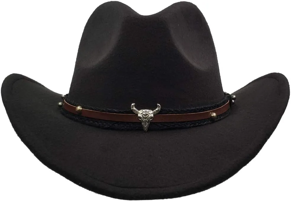 Men & Women's Fur Felt Cowboy Hat Wide Brim Western Outback