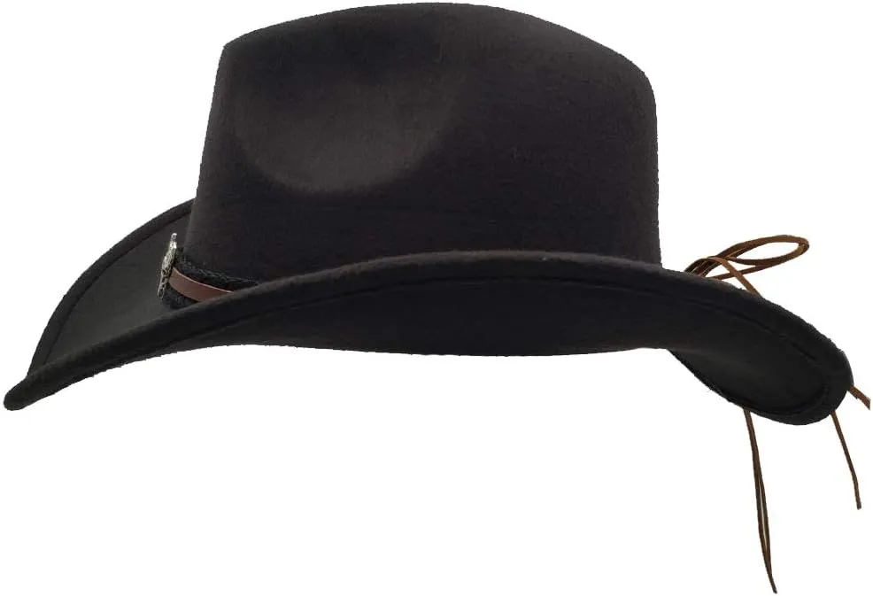 Men & Women's Fur Felt Cowboy Hat Wide Brim Western Outback