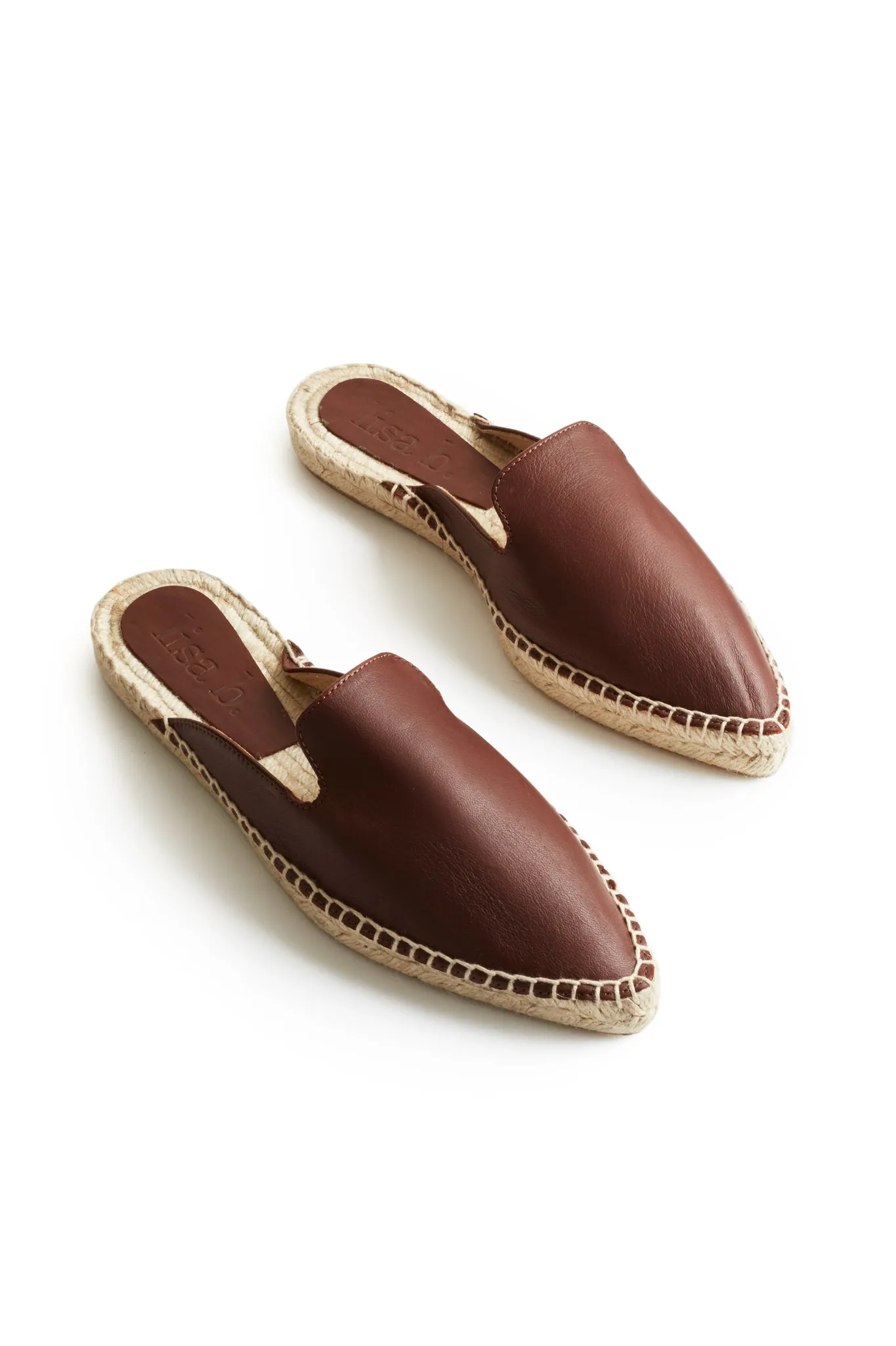 mule espadrille in tan