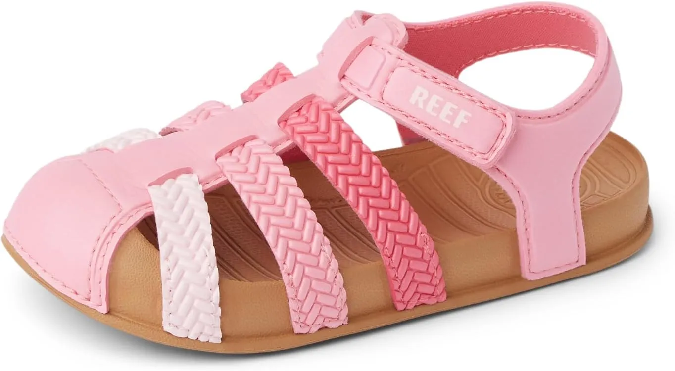 REEF Toddler/Little Kid Water Beachy Fisherman Sandal, Water Friendly, Adjustable Velcro Strap, Closed Toe