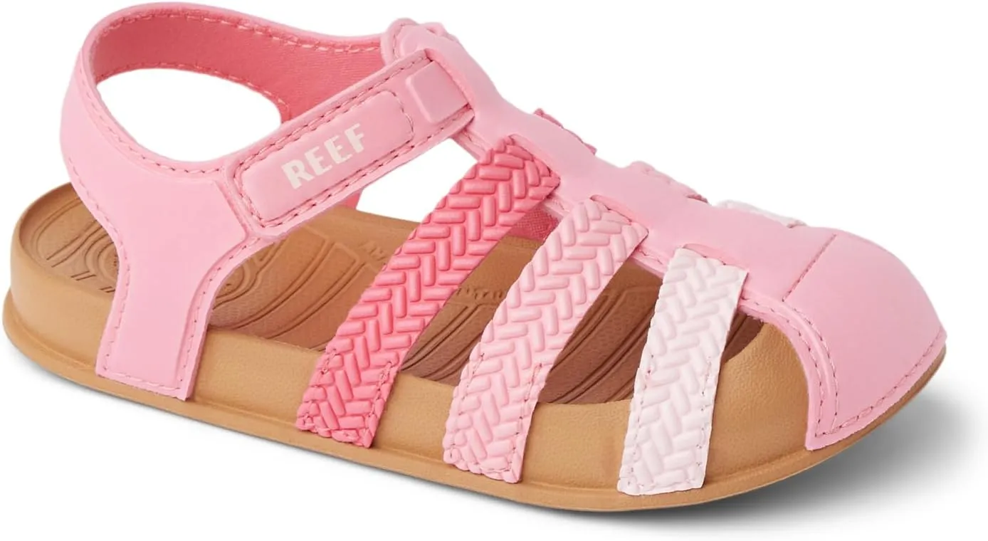REEF Toddler/Little Kid Water Beachy Fisherman Sandal, Water Friendly, Adjustable Velcro Strap, Closed Toe