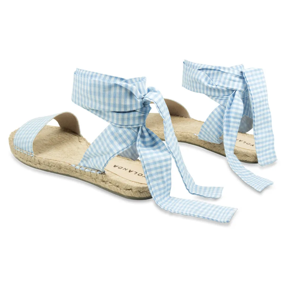 Sandália Espadrille Ignês Vichy Azul