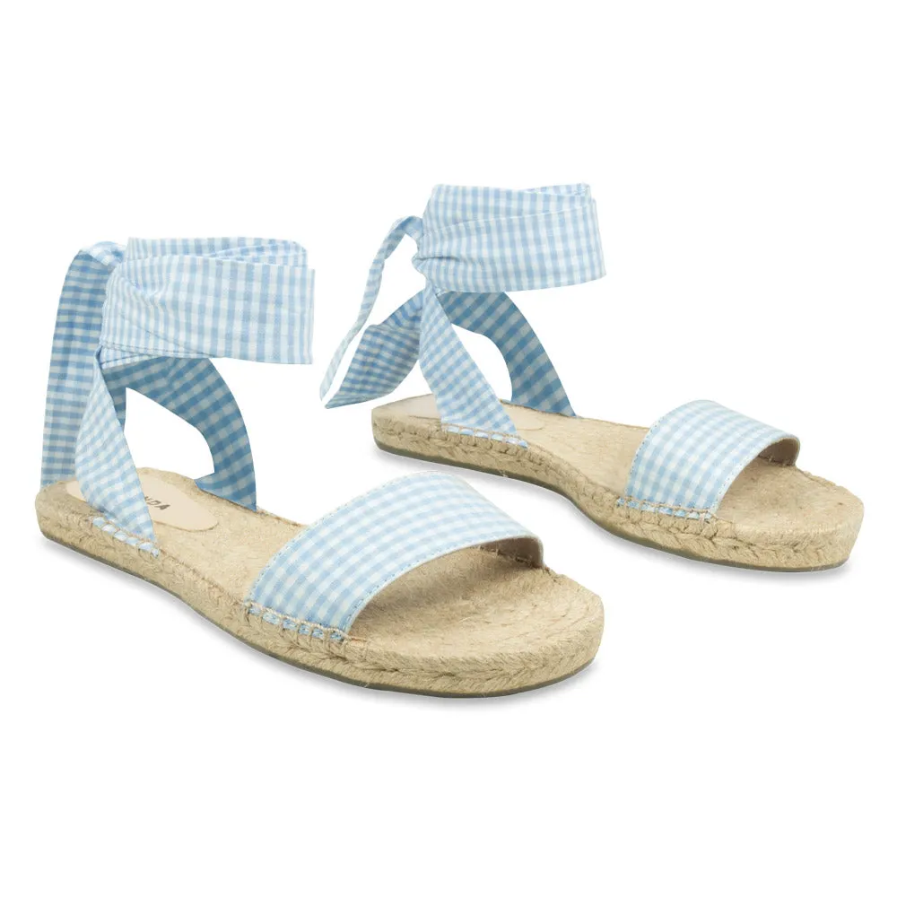 Sandália Espadrille Ignês Vichy Azul