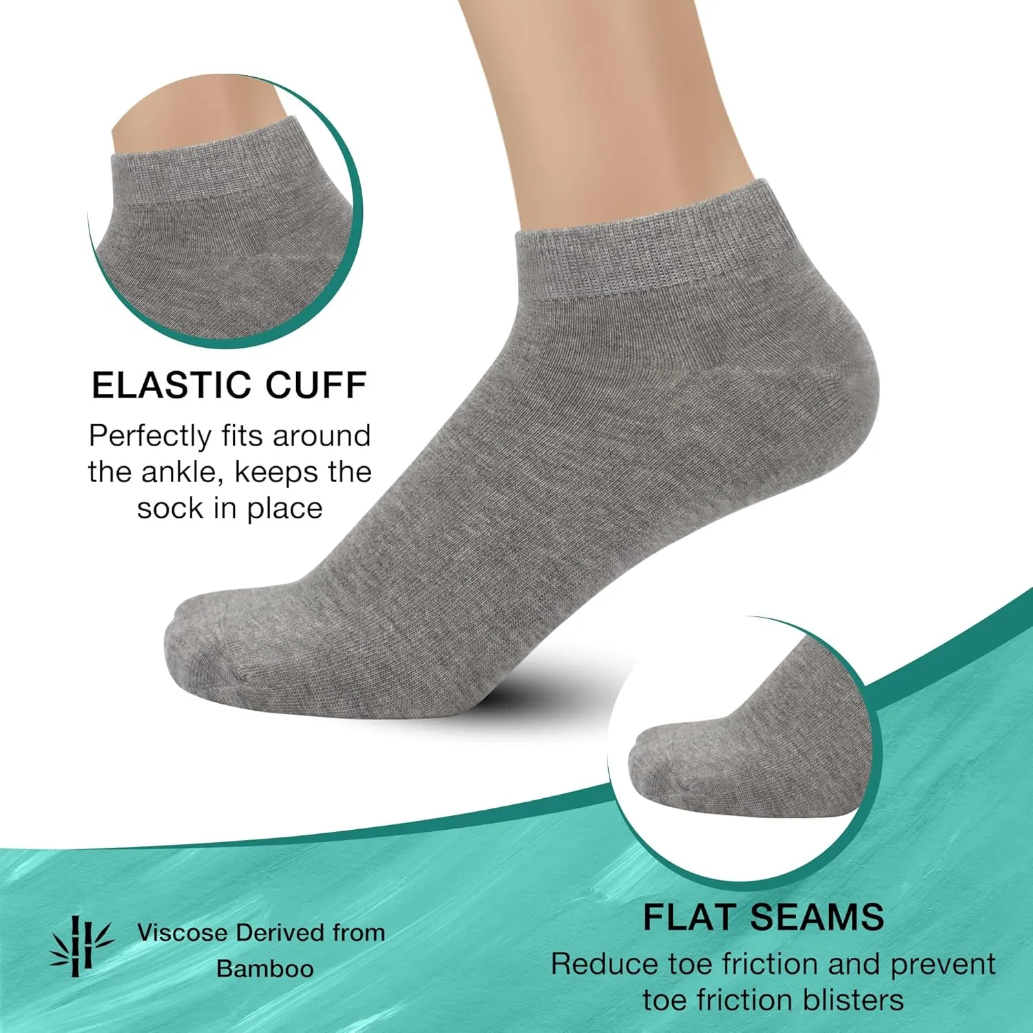 SERISIMPLE Thin Viscose Bamboo Low Cut Ankle Socks Men Breathable Sock Comfort Cool Softy Lightweight Sock 5 Paris