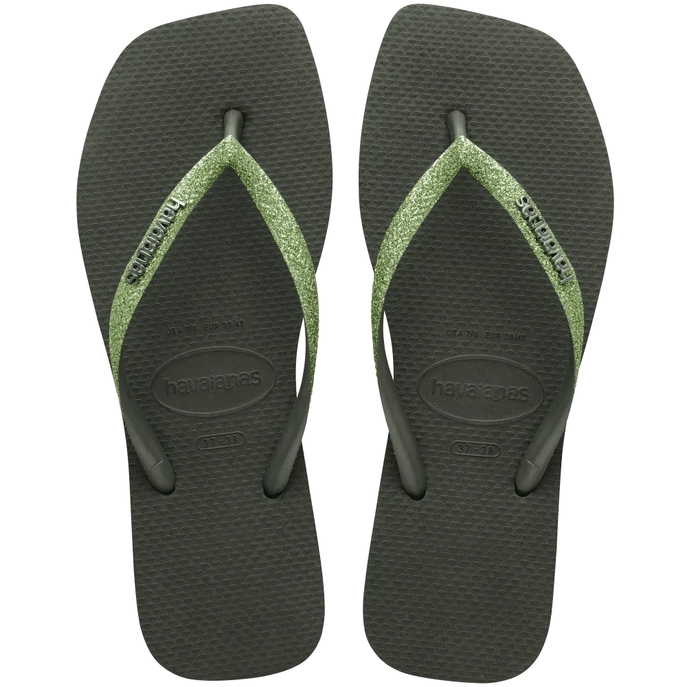 Slim Square Glitter Flip Flop
