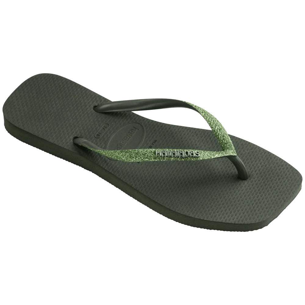 Slim Square Glitter Flip Flop