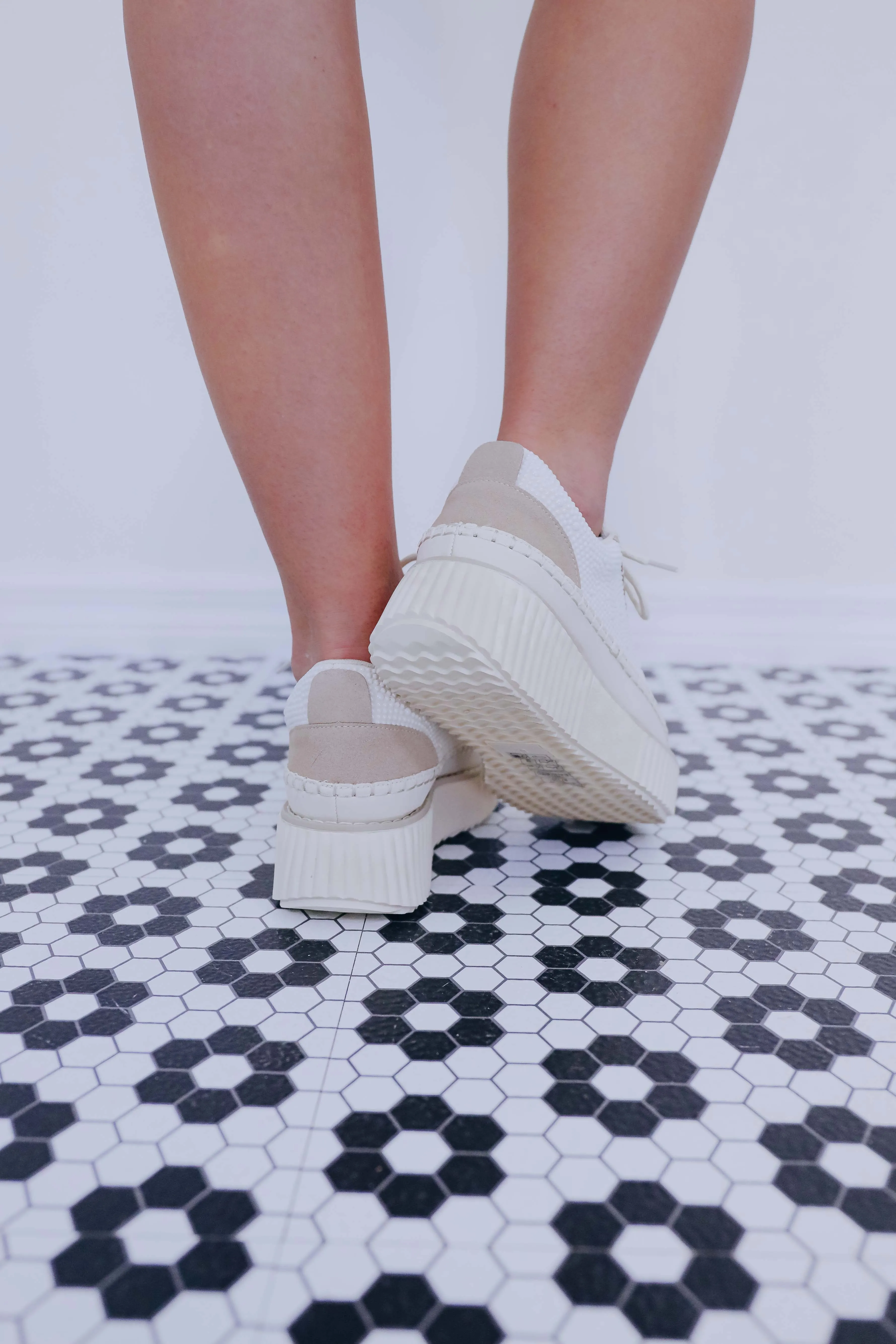 Sweet Pearl Platform Sneakers - White
