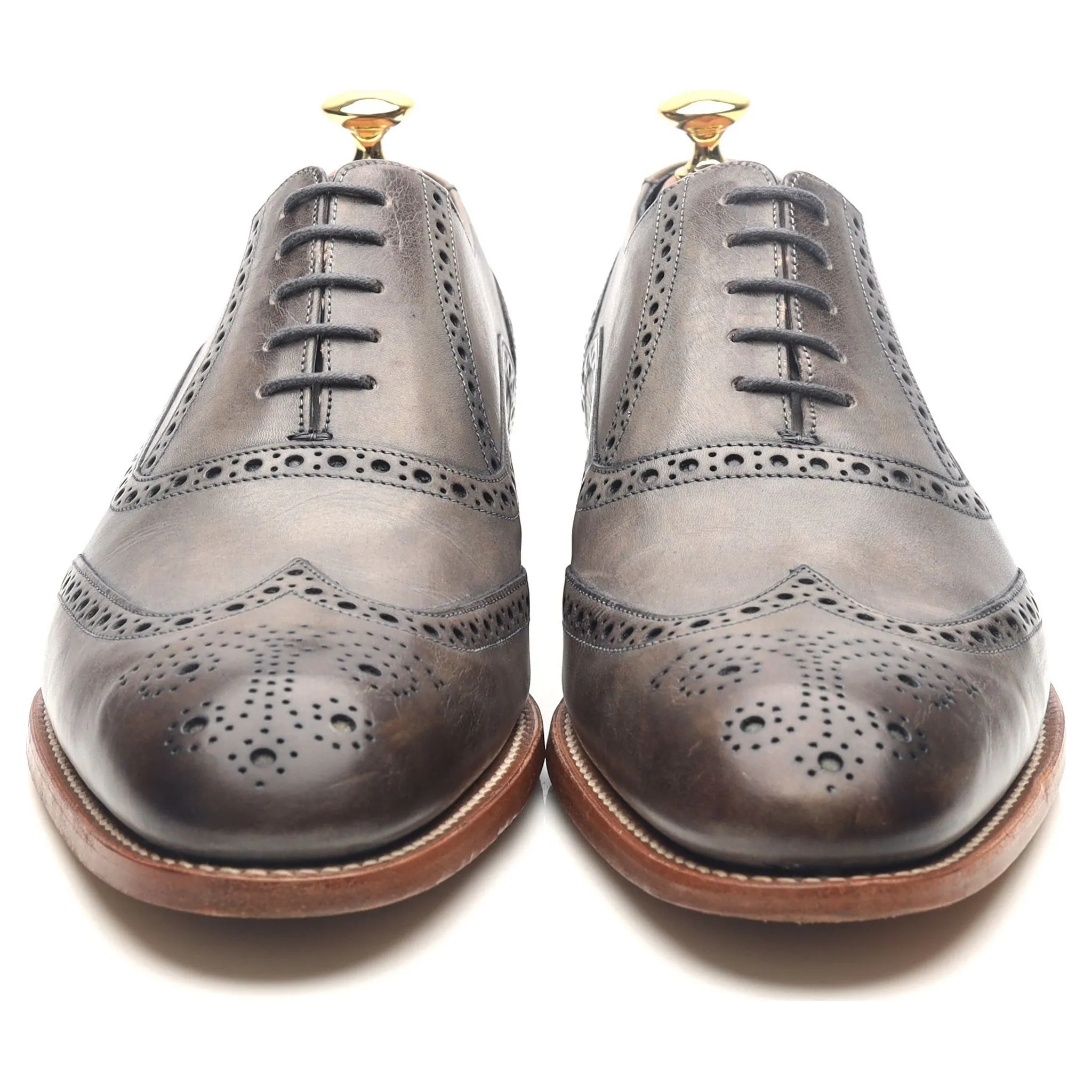 'Valiant' Grey Leather Brogues UK 9 F