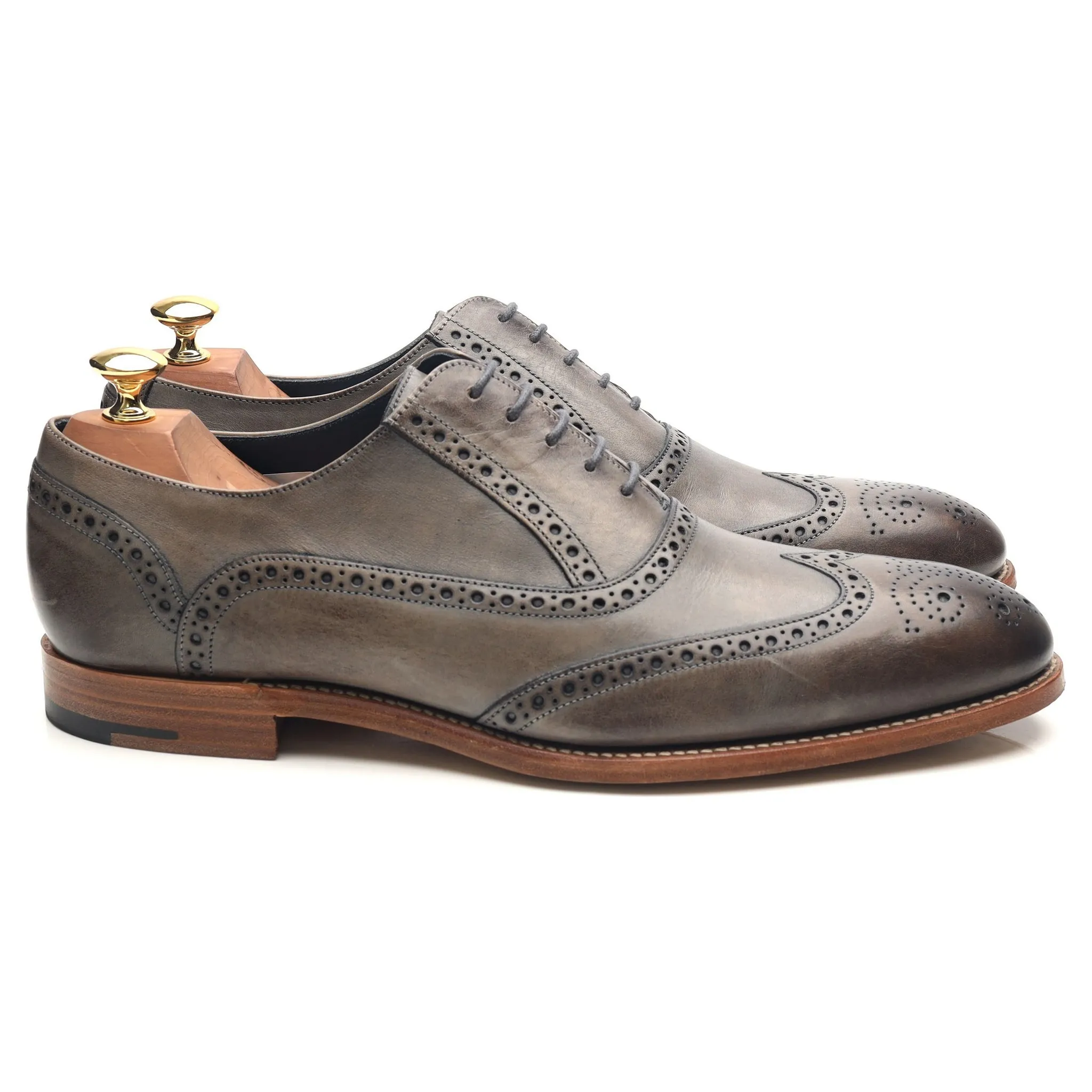 'Valiant' Grey Leather Brogues UK 9 F