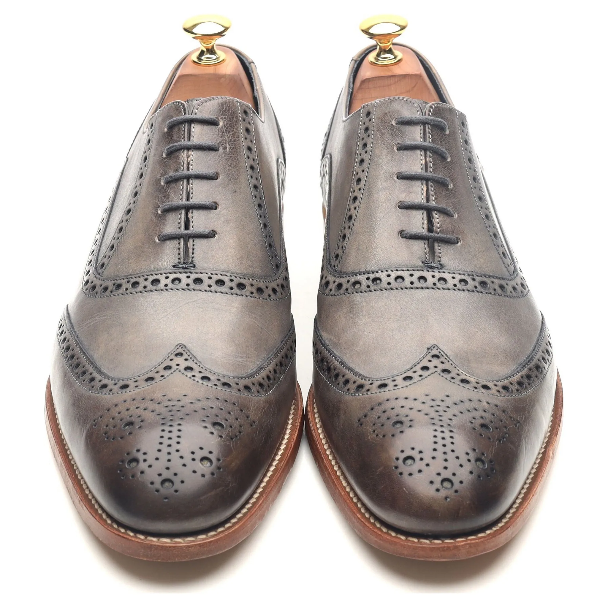 'Valiant' Grey Leather Brogues UK 9 F