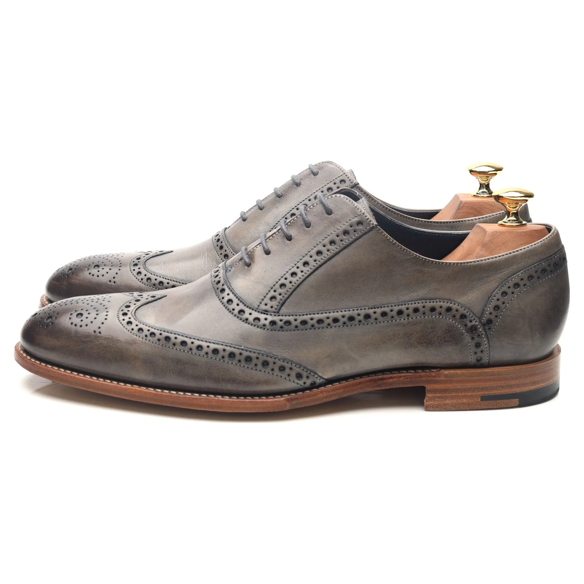 'Valiant' Grey Leather Brogues UK 9 F