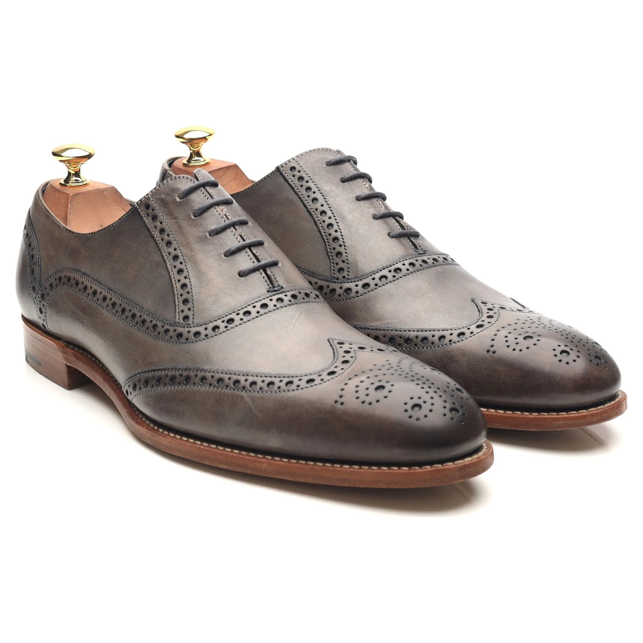 'Valiant' Grey Leather Brogues UK 9 F