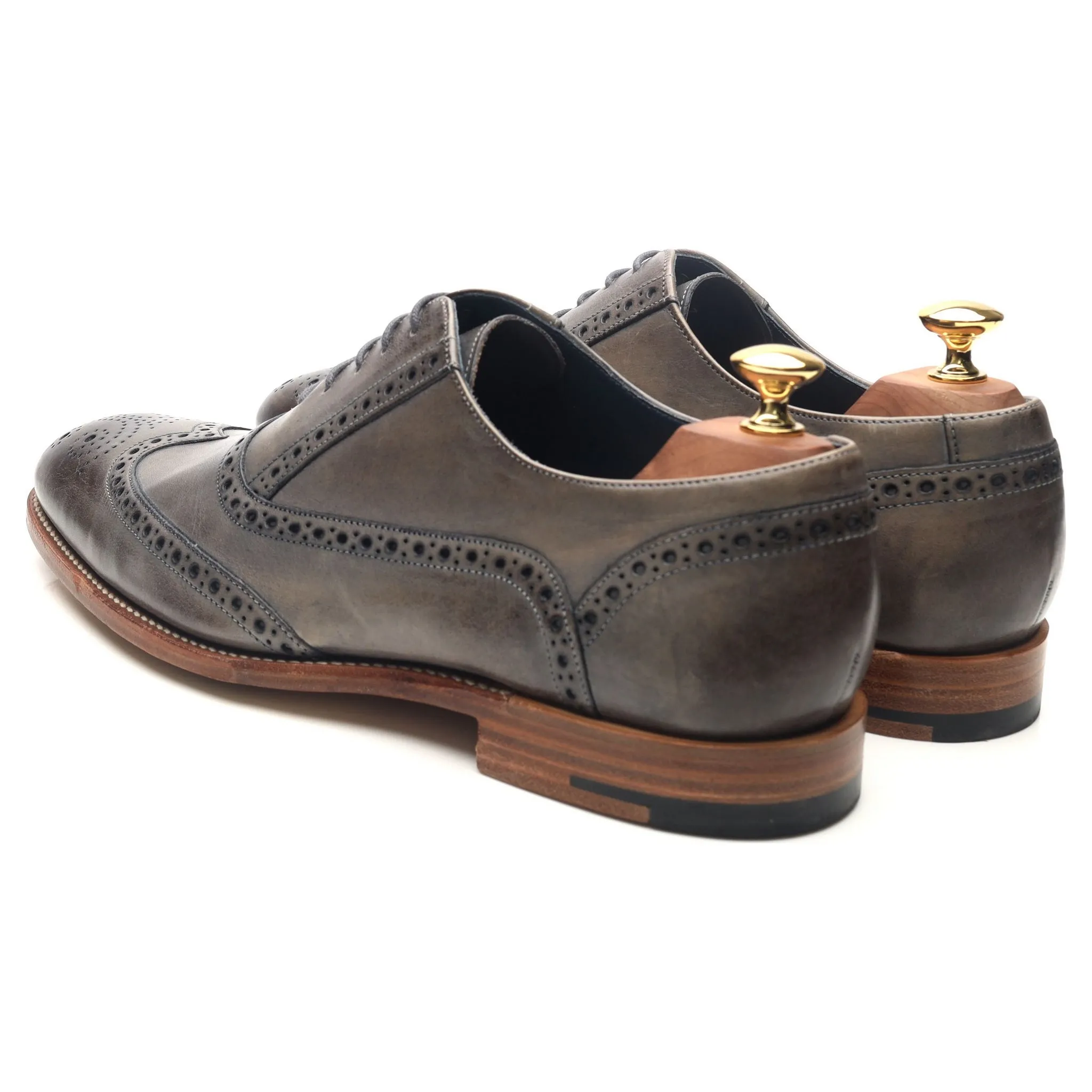 'Valiant' Grey Leather Brogues UK 9 F