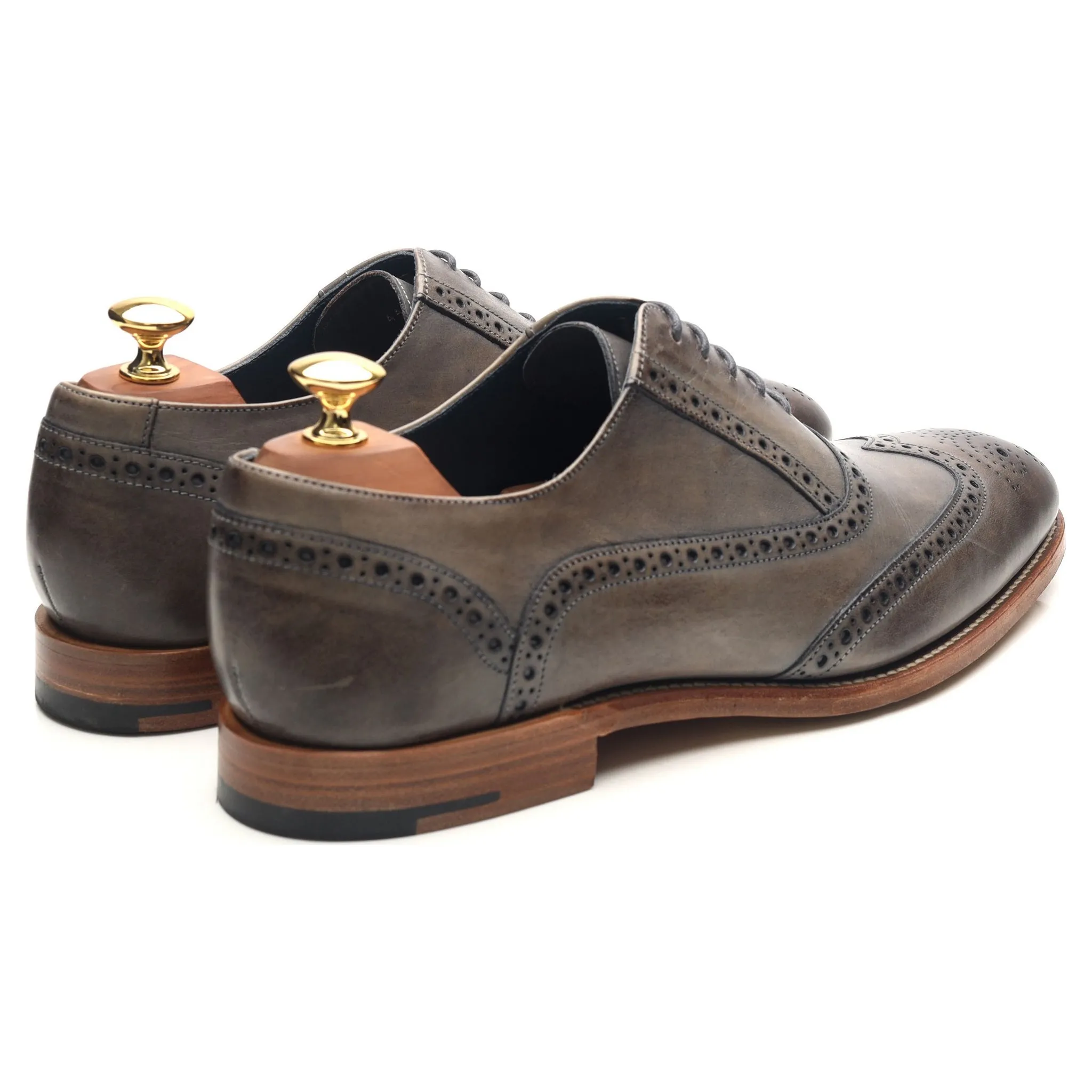 'Valiant' Grey Leather Brogues UK 9 F