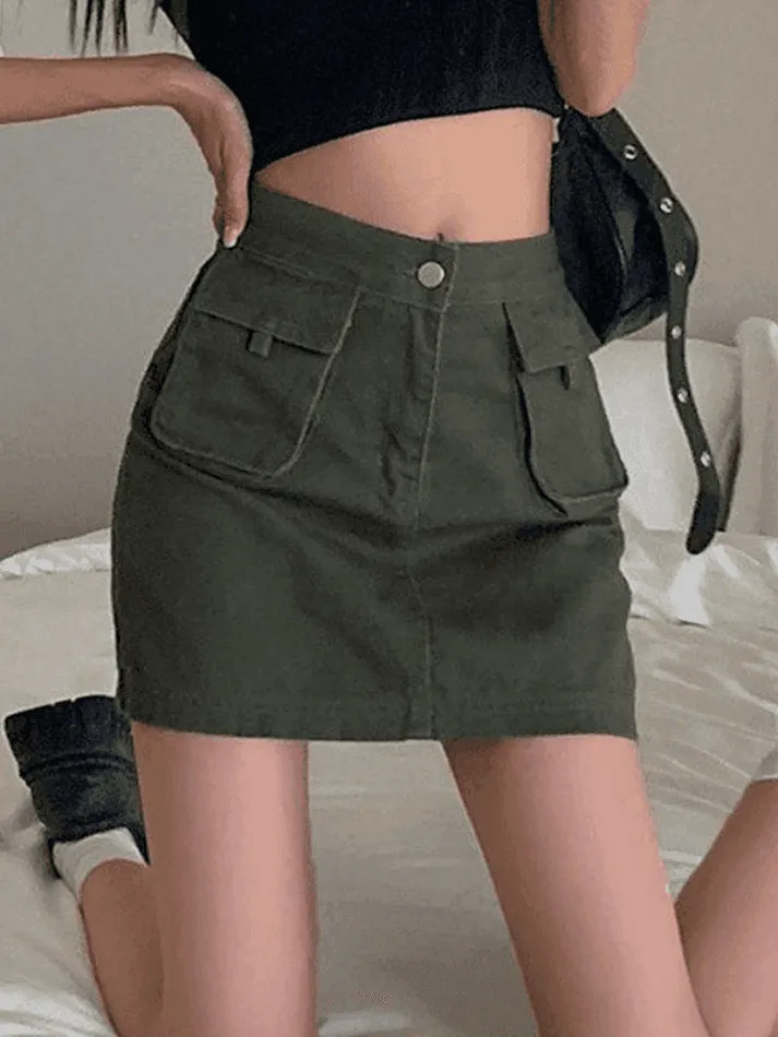 Vintage Flip Pocket Cargo Skirt