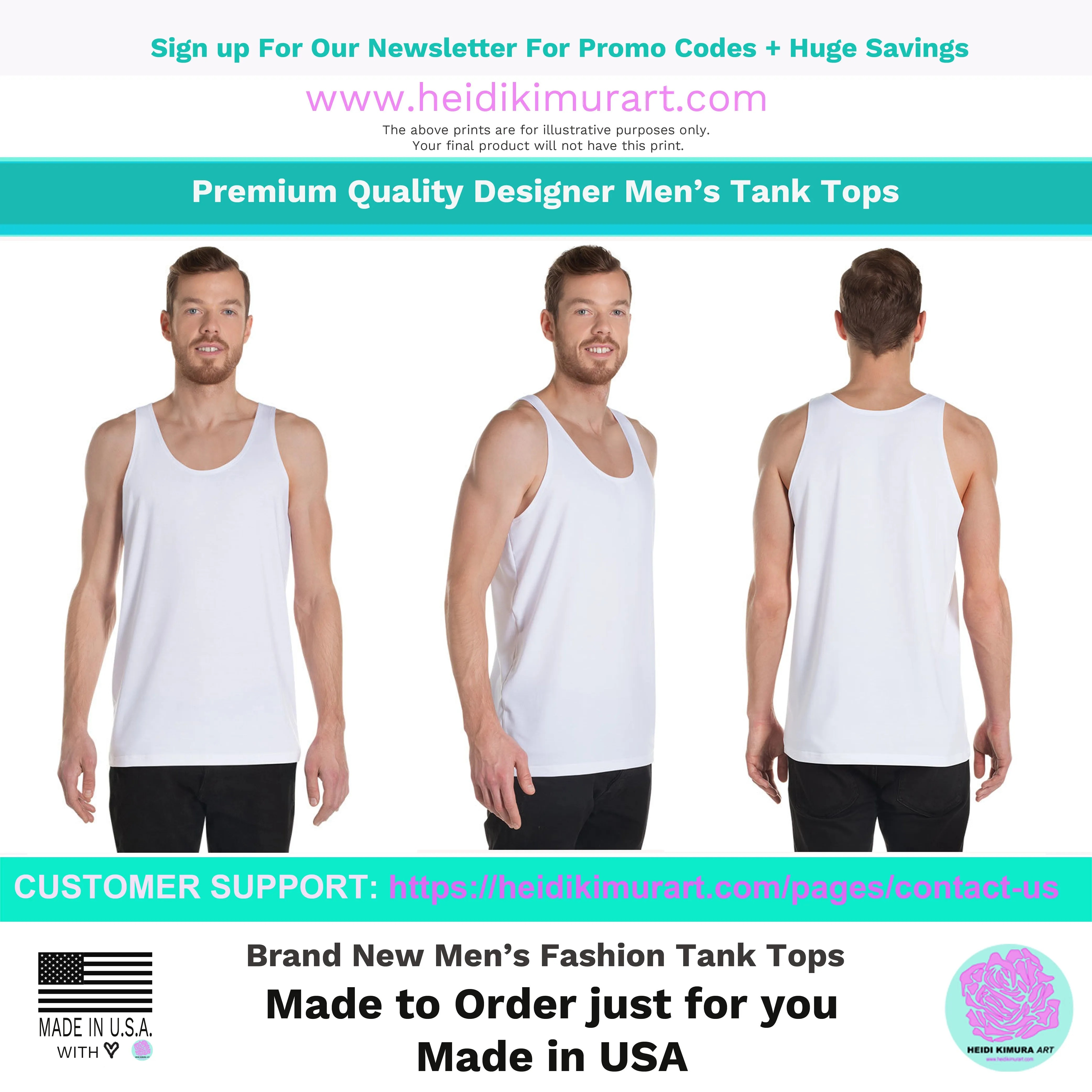 Yellow Tiger Striped Tank Top, Unisex Adult's Tanks For Men or Women-Made in USA/EU/MX