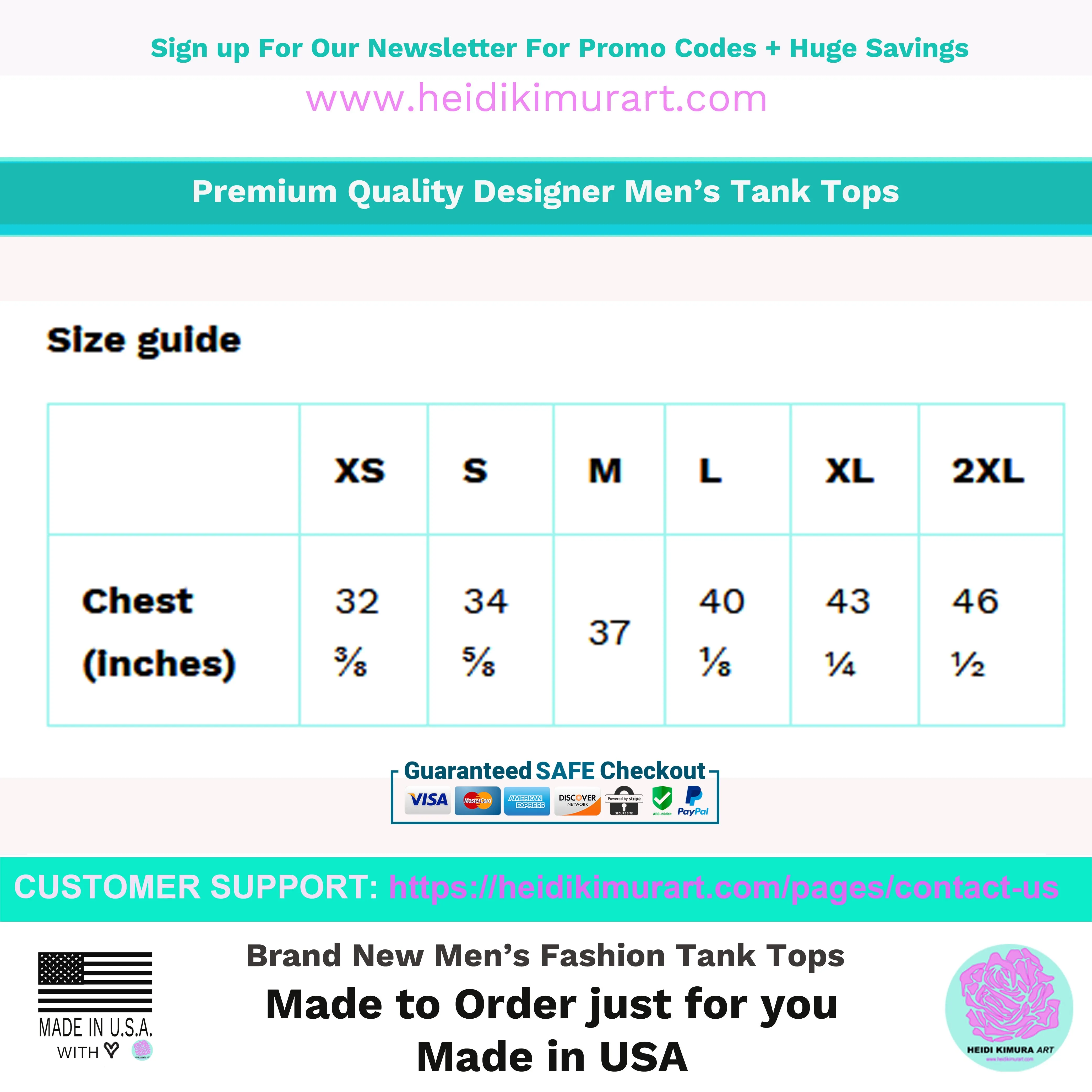 Yellow Tiger Striped Tank Top, Unisex Adult's Tanks For Men or Women-Made in USA/EU/MX
